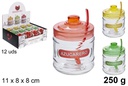 Azucarero cristal con cuchara 250 gr.