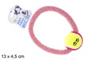 Juguete mascota aro con pelota 13x4,5 cm