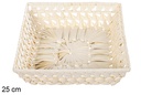 Cesta maíz cuadrada natural 25 cm