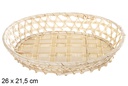 Cesta de bambu oval natural 26x21,5 cm