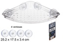 Cesta plástico esquinera baño 25,2x17,5 cm