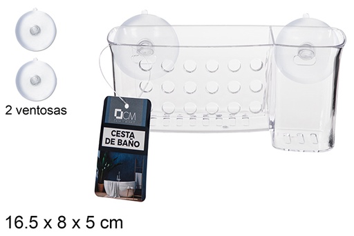 [112859] Cestino da bagno in plastica 16,5x8 cm