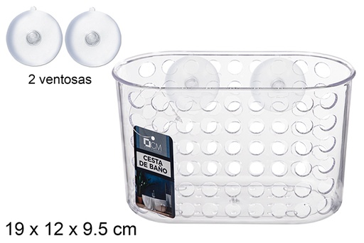 [112860] Plastic bathroom basket 19x12 cm