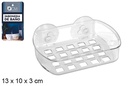 Portasapone da bagno in plastica 13x10 cm