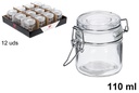 Bote cristal redondo hermético blanco 110 ml