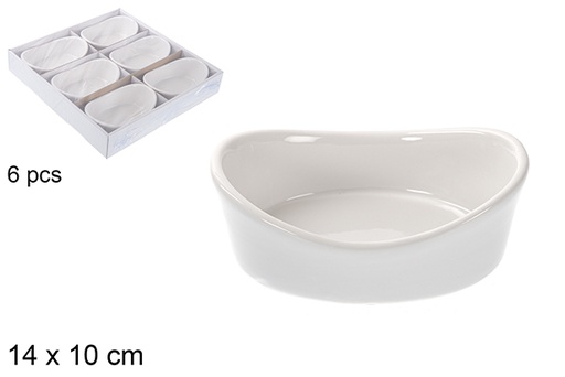 [113519] Oval ceramic bowl 14x10 cm