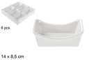 Rectangular ceramic bowl 14x8.5 cm