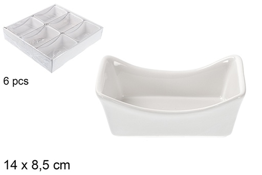 [113520] Cuenco ceramica rectangular 14x8.5cm