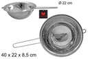 Colador metal 22 cm