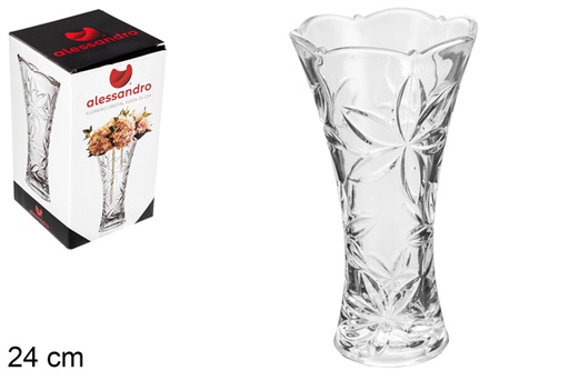 [113548] Glass flower vase Suiza 24 cm