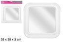Specchio quadrato bianco 38 cm