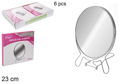 [114153] Miroir rond avec grossissement 23 cm