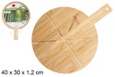 Tabla bambú con mango para pizza 30 cm