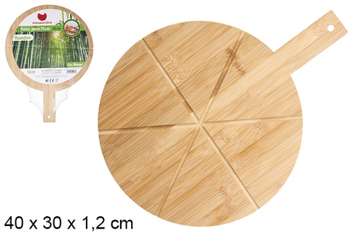 [114217] Bamboo board with handle for pizza 30 cm