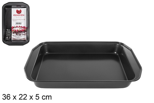 [114228] Rectangular metal baking pan 36x22 cm