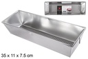 Rectangular metal baking pan 35x11 cm
