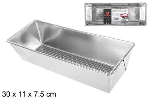 [114241] Molde horno rectangular metal 30x11 cm