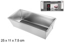 Rectangular metal baking pan 25x11 cm