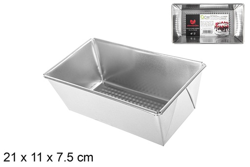 [114243] Rectangular metal baking pan 21x11 cm