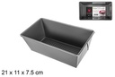 Rectangular metal baking pan 21x11 cm