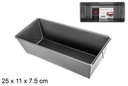 Molde horno rectangular metal 25x11 cm
