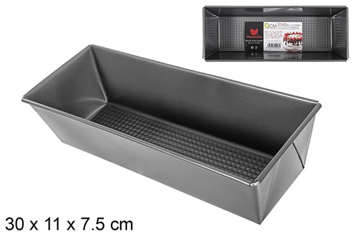 [114246] Teglia rettangolare in metallo 30x11 cm