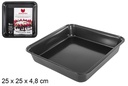 Square metal oven mold 25 cm