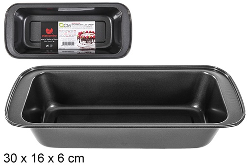 [114252] Teglia rettangolare in metallo 30x13 cm
