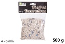 Pedra decorativa em cores variadas 4-6 mm (500 gr.)