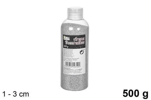 [114310] Garrafa de areia decorativa cinza claro 1-3 mm (500 gr.)