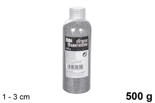 [114311] Bouteille de sable décoratif gris foncé 1-3 mm (500 gr.)