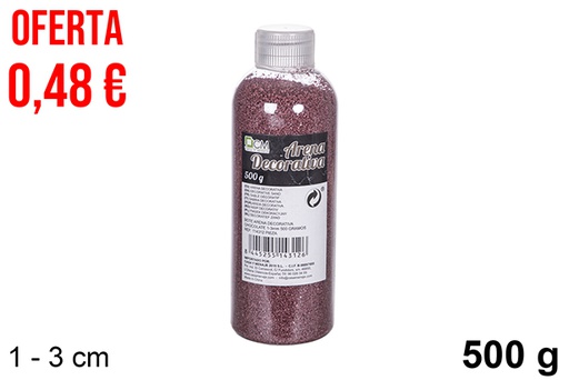 [114312] Garrafa de areia decorativa cor chocolate 1-3 mm (500 gr.)