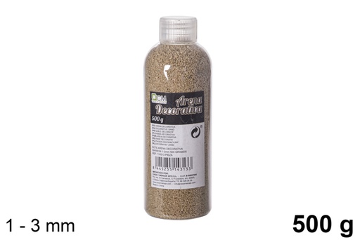 [114313] Bottiglia di sabbia decorativa marrone 1-3 mm (500 gr.)