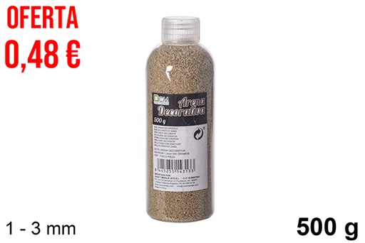 [114313] Garrafa de areia decorativa marrom 1-3 mm (500 gr.)