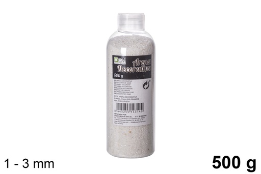 [114314] Bottiglia di sabbia decorativa bianca 1-3 mm (500 gr.)