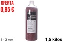 Pote de areia decorativo cor chocolate 1-3 mm (1,5 kg)