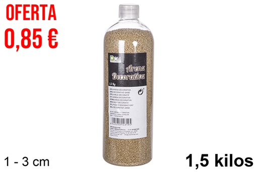 [114319] Bottiglia di sabbia decorativo marrone 1-3 mm (1,5 kg)