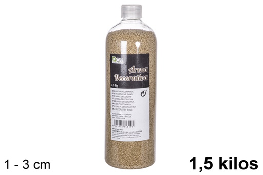[114319] Bottiglia di sabbia decorativo marrone 1-3 mm (1,5 kg)