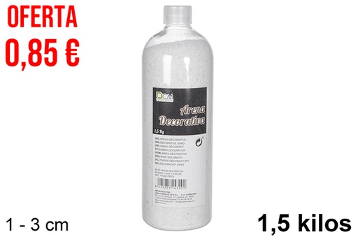 [114320] Bottiglia di sabbia decorativo bianco 1-3 mm (1,5 kg)
