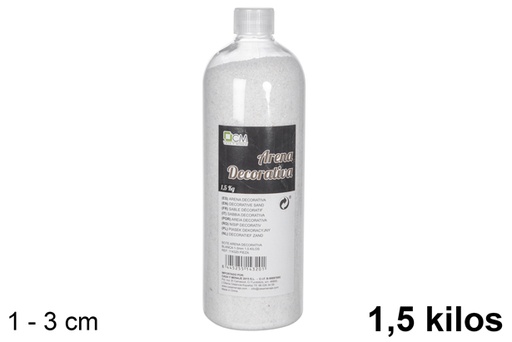 [114320] Bottiglia di sabbia decorativo bianco 1-3 mm (1,5 kg)