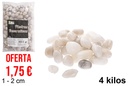 Piedra decorativa blanca 1-2 cm (4 kg)