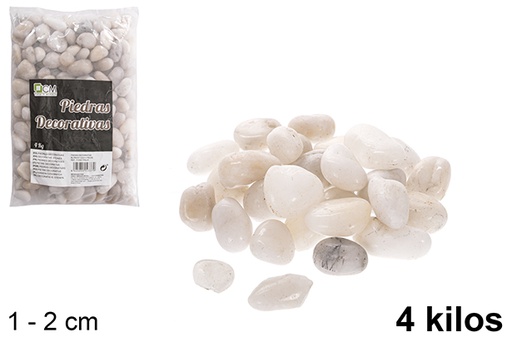 [114337] White decorative stone 1-2 cm (4 kg)