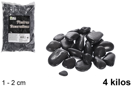 [114338] Black decorative stone 1-2 cm (4 kg)