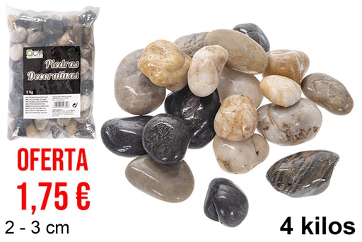 [114339] Pedra decorativa em cores variadas 2-3 cm (4 kg)