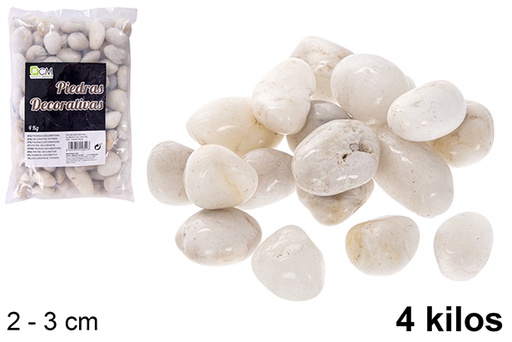 [114342] White decorative stone 2-3 cm (4 kg)