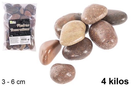 [114345] Chocolate colored decorative stone 3-6 cm (4 kg)