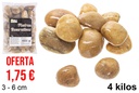 Pedras decorativas marrom 3-6 cm (4 kg)