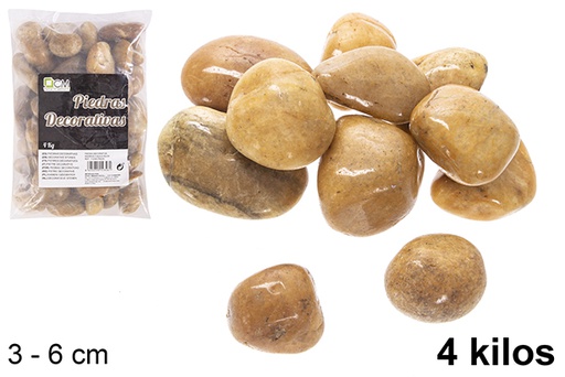 [114346] Brown decorative stones 3-6 cm (4 kg)