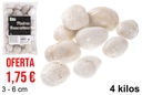Piedra decorativa blanca 3-6 cm (4 kg)