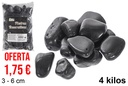 Piedra decorativa negra 3-6 cm (4 kg)